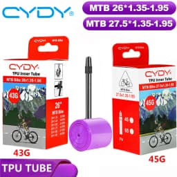 43g CYDY TPU Tube MTB 26 27.5 Bike Inner Camera 26/27.5x1.35 1.4 1.5 1.75 1.85 1.95 Inch Pneu Mountain Bicycle Tire 26/27.5 Tyre