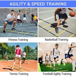 Agility Ladders with Nylon Straps for Speed Training Sports Flexibility Football Energy Ladder Equipment for Athletic Performanc
