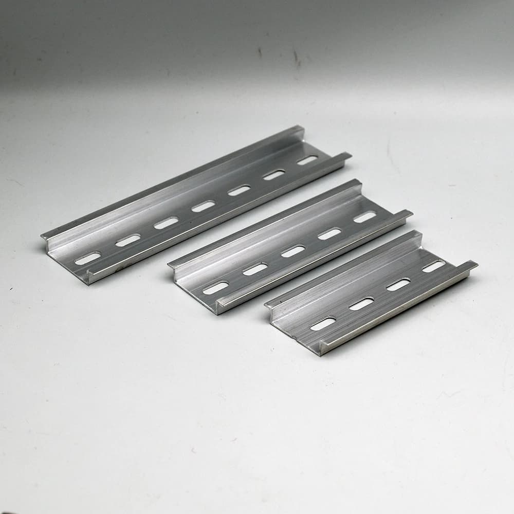 6PCS Universal Type 35mm Aluminum Slotted DIN Rail for C45 DZ47 Terminal Blocks Contactor Din Rail Terminal Blocks With sheath