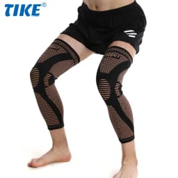 Copper Full Leg Sleeves Long Compression Knee Support Protect Leg for Man Women Basketball, Arthritis Cycling Sport Football Gym