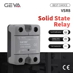 GEYA VSR8 Solid State Relay 10A 25A 40A 60A 80A Single Phase 3-32VDC Input 24-480VAC Output High Quality