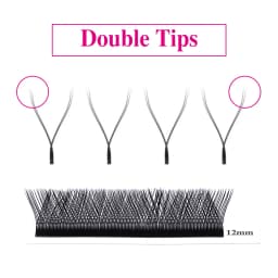 FADVAN YY Shape Eyelashes Extension 0.05/0.07 Soft Premium False Eyelashes individual Makeup Black Crisscross Beauty
