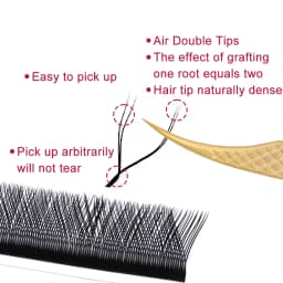 FADVAN YY Shape Eyelashes Extension 0.05/0.07 Soft Premium False Eyelashes individual Makeup Black Crisscross Beauty