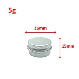 10Pcs 5g 10g 15g 20g 30g 50g Empty Silver Aluminum Tins Cans Screw Top Round Candle Spice Tins Cans with Screw Lid Containers