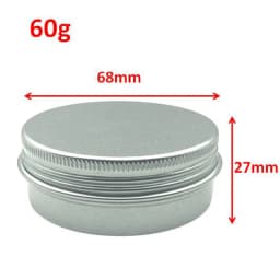 10Pcs 5g 10g 15g 20g 30g 50g Empty Silver Aluminum Tins Cans Screw Top Round Candle Spice Tins Cans with Screw Lid Containers