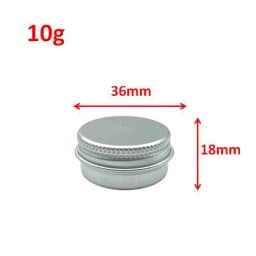 10Pcs 5g 10g 15g 20g 30g 50g Empty Silver Aluminum Tins Cans Screw Top Round Candle Spice Tins Cans with Screw Lid Containers