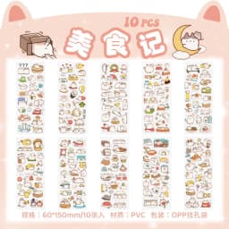 10pcs/pack Cartoon Patterns Decorative Stationery Stickers Colorful Dream Scrapbooking DIY Diary Album Planner Custom Stickers