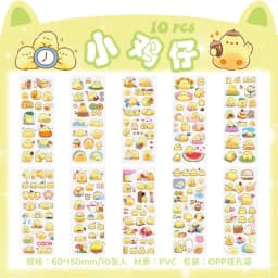 10pcs/pack Cartoon Patterns Decorative Stationery Stickers Colorful Dream Scrapbooking DIY Diary Album Planner Custom Stickers