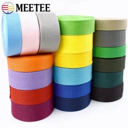 5M 20-50mm Webbing Tape for Bag Strap Backpack Shoulder Ribbon Tapes Safety Belt Band Clothes Bia Binding DIY Sewing Accessories