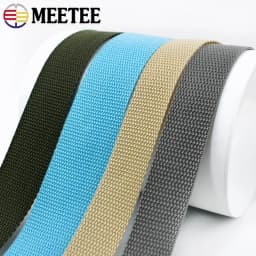 5M 20-50mm Webbing Tape for Bag Strap Backpack Shoulder Ribbon Tapes Safety Belt Band Clothes Bia Binding DIY Sewing Accessories