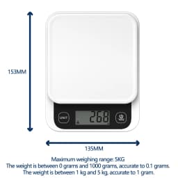 5kg/0.1g/1g Smart Kitchen Scales Nutrition Scale Smart Food Calories Scale Cook Bake Digital Scale with Nutrition Calculator APP