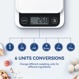 5kg/0.1g/1g Smart Kitchen Scales Nutrition Scale Smart Food Calories Scale Cook Bake Digital Scale with Nutrition Calculator APP