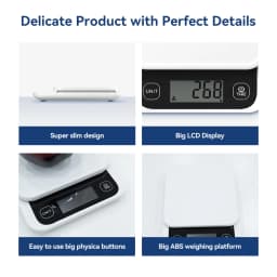 5kg/0.1g/1g Smart Kitchen Scales Nutrition Scale Smart Food Calories Scale Cook Bake Digital Scale with Nutrition Calculator APP