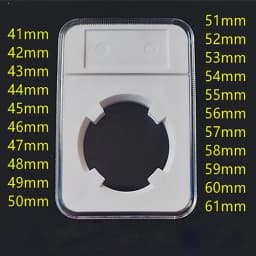 Big size 41-61mm Transparent Plastic Coin Holder Professional Coin Display Slab Grade Coins Storage Case Organizater case