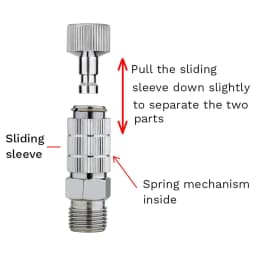 JOYSTAR Airbrush Quick Disconnect Coupler Release Fitting Adapter Kit with 5 pcs 1/8" Female Connectors and 1 Male Adaptor