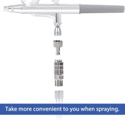 JOYSTAR Airbrush Quick Disconnect Coupler Release Fitting Adapter Kit with 5 pcs 1/8" Female Connectors and 1 Male Adaptor
