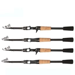 Baitcasting Lure Fishing Rod Spinning Telescopic 8g-25g Wooden Handle Carbon Casting Fishing Tackle Professional Light-weight