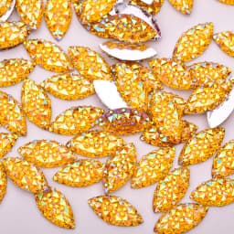 JUNAO 100pcs 7*15mm Crystal AB Flatback Rhinestone Horse Eye Decoration Crystal Stones Non Hotfix Resin Strass for DIY Crafts