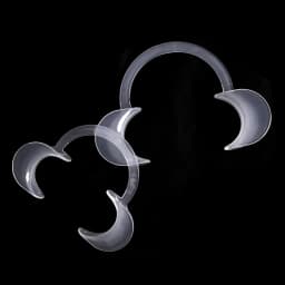 2pcs C Type Mouth Opener Dental Orthodontic Plastic Cheek Lip Retractor