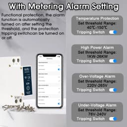 EARU Tuya MCB WiFi Smart Circuit Breaker 6-63A Time Relay Energy KWh Voltage Current Meter Protector Voice Remote Control Switch