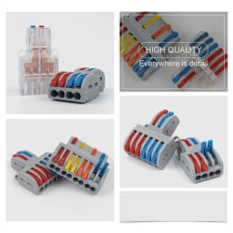 Quick Wire Connector Universal Electrical Cable Push-in Terminal Block Conductor Lever Crimp SPL 42/62/82 Butt Home Junction Box