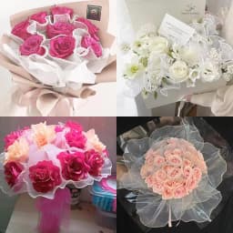 28cmx4yard Flower Wrapping Paper Gold Silver Pearl edge Wave Yarn Flower Packaging Lace Mesh Florist Handmade Bouquet Gift Decor