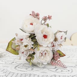 9 Heads Simulation Rose Fake Wedding Arch Silk Flower Home Decoration Artificial Home Living Room Table Decoration Fake Flower