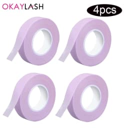 OKAYLASH 4Pcs/lot Eyelash Extension Tape Breathable Medical Non-woven Adhesive Tape Eyelash Patch Tapes Cutter Cutting Tool