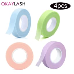 OKAYLASH 4Pcs/lot Eyelash Extension Tape Breathable Medical Non-woven Adhesive Tape Eyelash Patch Tapes Cutter Cutting Tool
