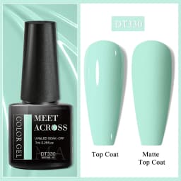 MEET ACROSS 7ml Rose Red Fluorescent Gel Nail Polish Neon Sparky Semi Permanent Soak Off Nail Art UV LED Gel Varnish For Nails