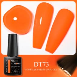 MEET ACROSS 7ml Rose Red Fluorescent Gel Nail Polish Neon Sparky Semi Permanent Soak Off Nail Art UV LED Gel Varnish For Nails