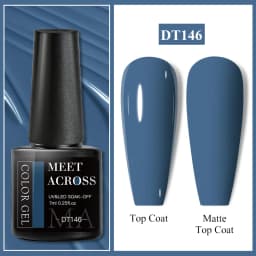 MEET ACROSS 7ml Rose Red Fluorescent Gel Nail Polish Neon Sparky Semi Permanent Soak Off Nail Art UV LED Gel Varnish For Nails
