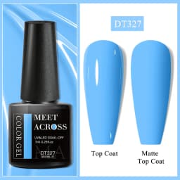 MEET ACROSS 7ml Rose Red Fluorescent Gel Nail Polish Neon Sparky Semi Permanent Soak Off Nail Art UV LED Gel Varnish For Nails