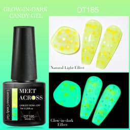 MEET ACROSS 7ml Rose Red Fluorescent Gel Nail Polish Neon Sparky Semi Permanent Soak Off Nail Art UV LED Gel Varnish For Nails