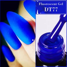 MEET ACROSS 7ml Rose Red Fluorescent Gel Nail Polish Neon Sparky Semi Permanent Soak Off Nail Art UV LED Gel Varnish For Nails