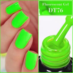 MEET ACROSS 7ml Rose Red Fluorescent Gel Nail Polish Neon Sparky Semi Permanent Soak Off Nail Art UV LED Gel Varnish For Nails