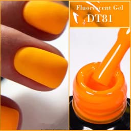 MEET ACROSS 7ml Rose Red Fluorescent Gel Nail Polish Neon Sparky Semi Permanent Soak Off Nail Art UV LED Gel Varnish For Nails