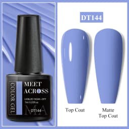MEET ACROSS 7ml Rose Red Fluorescent Gel Nail Polish Neon Sparky Semi Permanent Soak Off Nail Art UV LED Gel Varnish For Nails