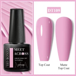 MEET ACROSS 7ml Rose Red Fluorescent Gel Nail Polish Neon Sparky Semi Permanent Soak Off Nail Art UV LED Gel Varnish For Nails