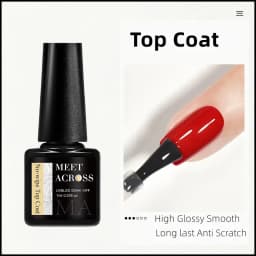 MEET ACROSS 7ml Rose Red Fluorescent Gel Nail Polish Neon Sparky Semi Permanent Soak Off Nail Art UV LED Gel Varnish For Nails