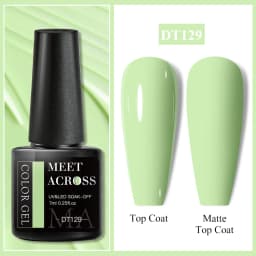 MEET ACROSS 7ml Rose Red Fluorescent Gel Nail Polish Neon Sparky Semi Permanent Soak Off Nail Art UV LED Gel Varnish For Nails