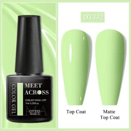 MEET ACROSS 7ml Rose Red Fluorescent Gel Nail Polish Neon Sparky Semi Permanent Soak Off Nail Art UV LED Gel Varnish For Nails