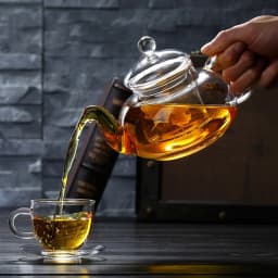 JUSTINLAU 400/1000ML Filterable Heat-resistant Thickened Glass Teapot High Borosilicate Glass Flower Tea Pot Glass Tea Pot Set