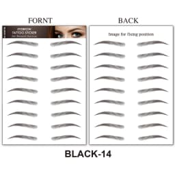 Eyebrow Makeup Tattoo Sticker Water-based Hair-liked Waterproof Long Lasting False Eyebrows Stickers for Brow Grooming Shaping
