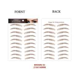 Eyebrow Makeup Tattoo Sticker Water-based Hair-liked Waterproof Long Lasting False Eyebrows Stickers for Brow Grooming Shaping