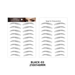 Eyebrow Makeup Tattoo Sticker Water-based Hair-liked Waterproof Long Lasting False Eyebrows Stickers for Brow Grooming Shaping