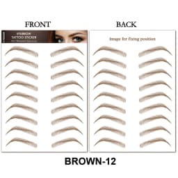 Eyebrow Makeup Tattoo Sticker Water-based Hair-liked Waterproof Long Lasting False Eyebrows Stickers for Brow Grooming Shaping