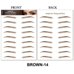 Eyebrow Makeup Tattoo Sticker Water-based Hair-liked Waterproof Long Lasting False Eyebrows Stickers for Brow Grooming Shaping