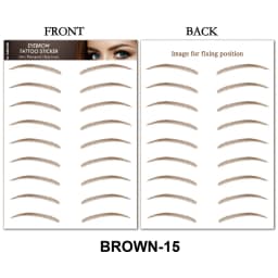Eyebrow Makeup Tattoo Sticker Water-based Hair-liked Waterproof Long Lasting False Eyebrows Stickers for Brow Grooming Shaping