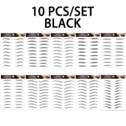 Eyebrow Makeup Tattoo Sticker Water-based Hair-liked Waterproof Long Lasting False Eyebrows Stickers for Brow Grooming Shaping